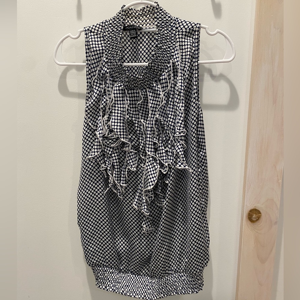 Piano Sleeveless Ruffle Blouse / Top Sz. M.